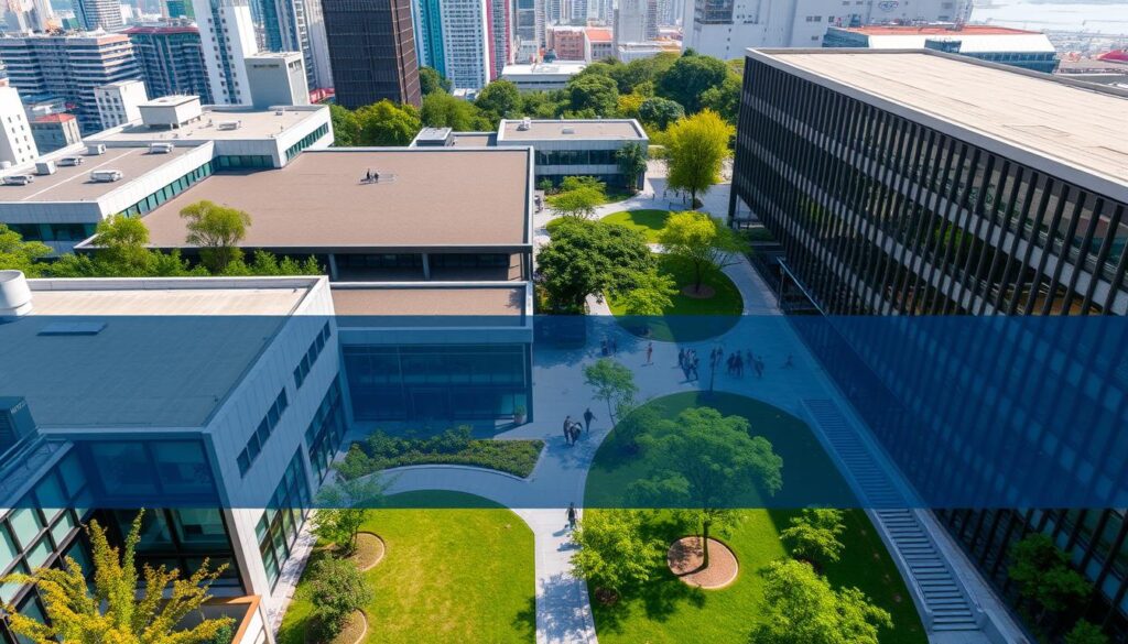 Campus view of a Hong Kong university offering top up degree programs